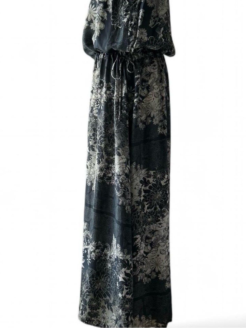 Johnny Was Biya 100% Silk Sleeveless Maxi Drop Waist Flowy Floral Vacation Dress - Picture 3 of 8